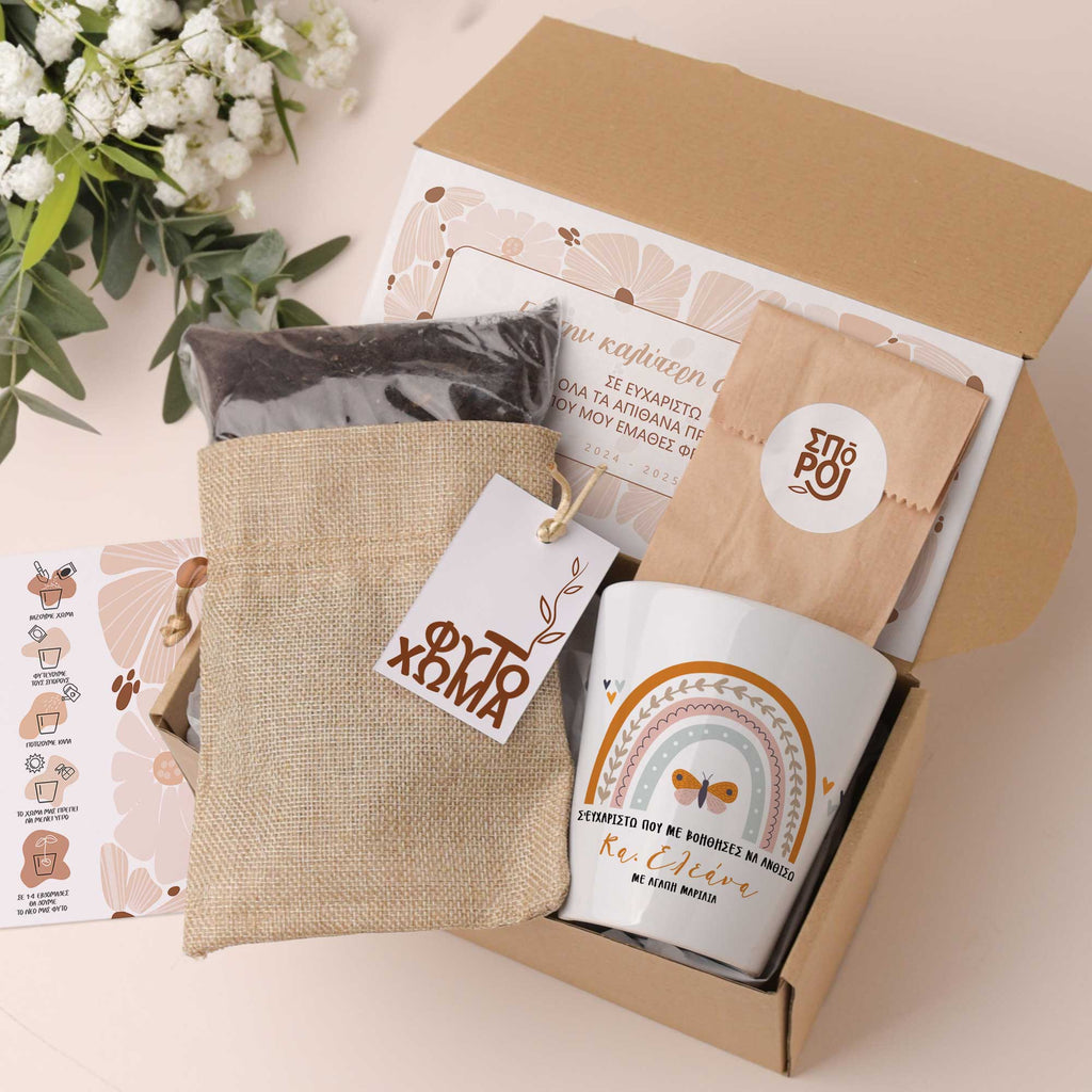 Teacher Rainbow Butterfly - Flower Pot - GOTShirts