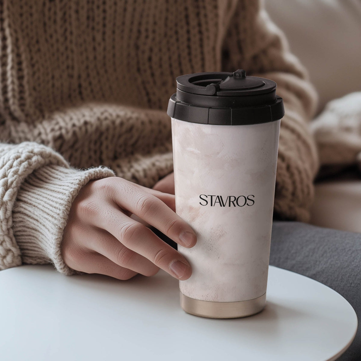 Name & Watercolor Wallpaper - Stainless Steel Travel Mug - GOTShirts