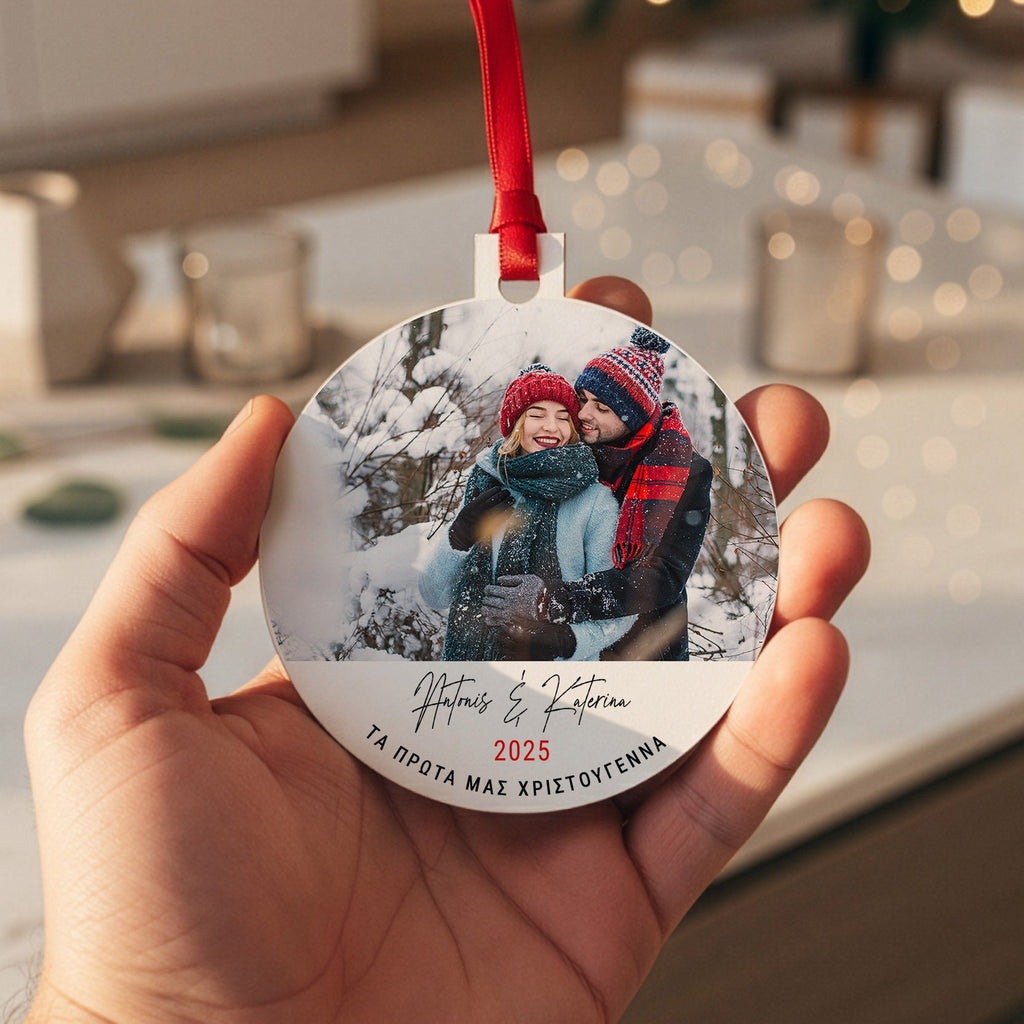 Our First Christmas Photo - Wooden Ornament - GOTShirts