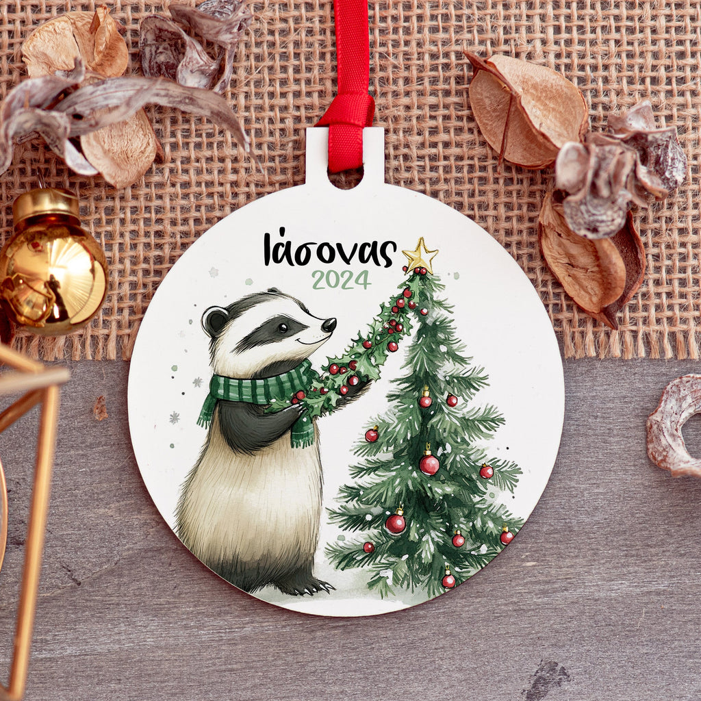 Christmas Racoon - Wooden Ornament - GOTShirts