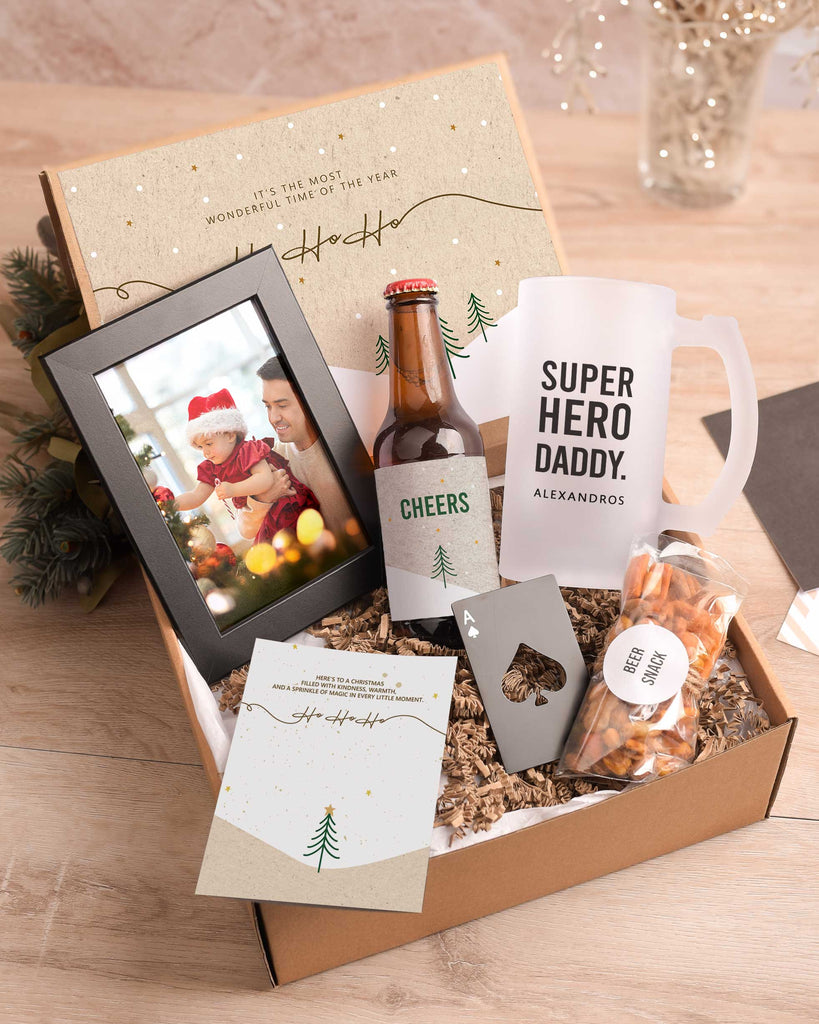 Christmas Super Hero Daddy - Beer Gift Box Set - GOTShirts