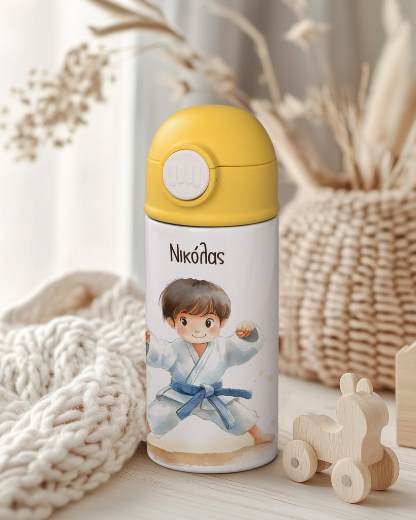 Karate - Double Wall Colored Water Bottle - GOTShirts