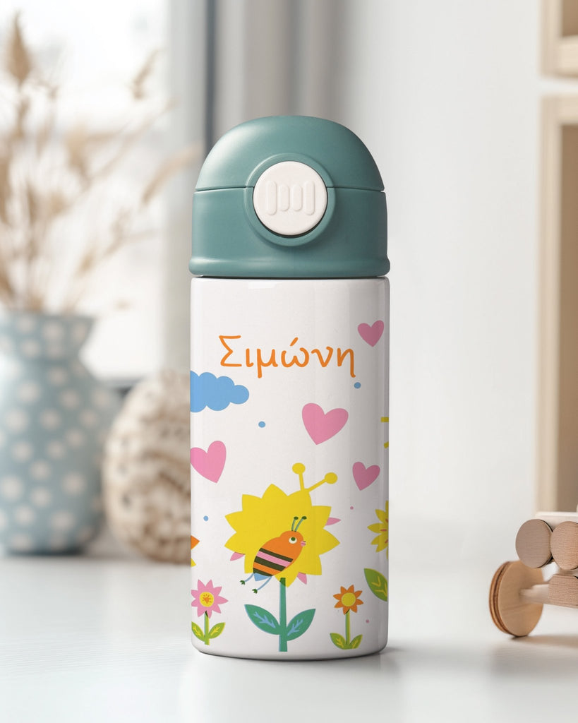 Flowers - Double Wall Colored Water Bottle - GOTShirts