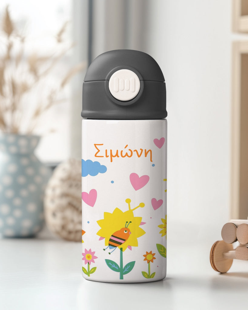 Flowers - Double Wall Colored Water Bottle - GOTShirts