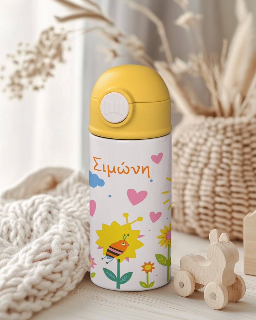 Flowers - Double Wall Colored Water Bottle - GOTShirts