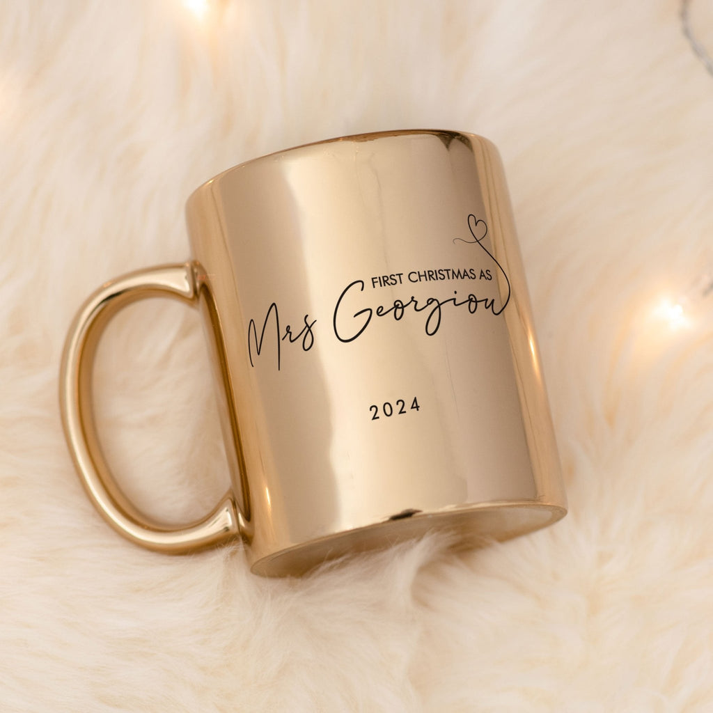 First Christmas As Mrs - Mirror Mug - GOTShirts