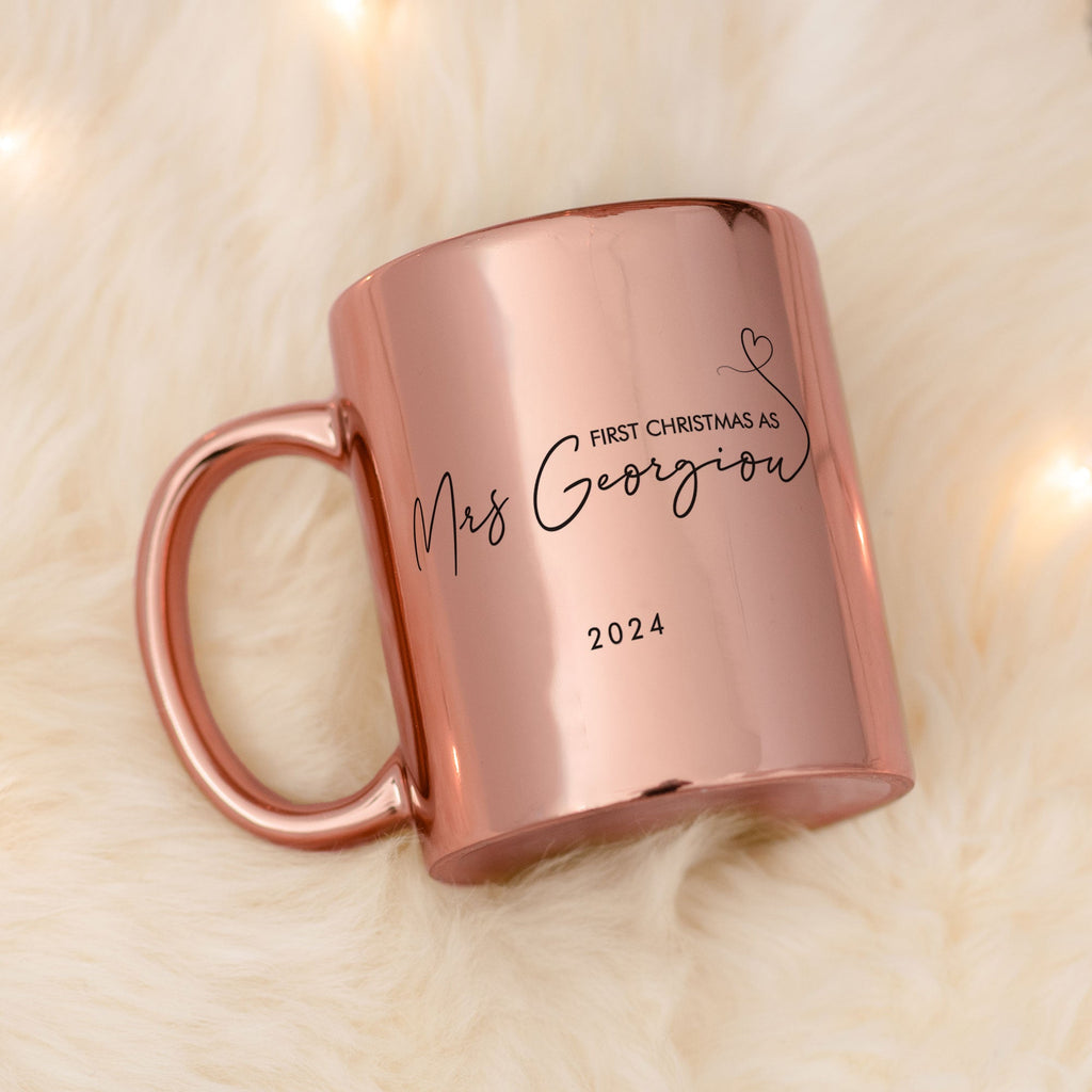 First Christmas As Mrs - Mirror Mug - GOTShirts