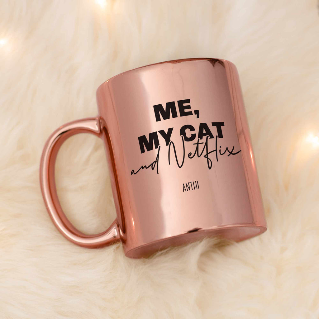 Me My Cat And Netflix - Mirror Mug
