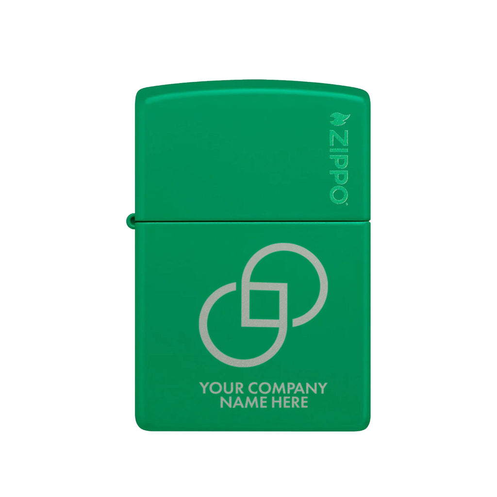 Classic Zippo® Grass Green Matte Lighter (Engraved) - GOTShirts