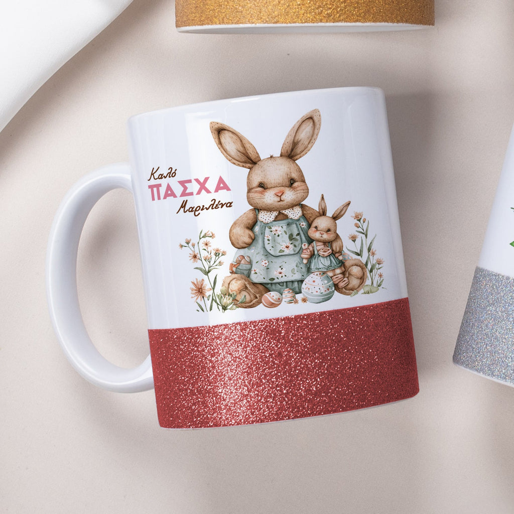 Vintage Bunnies - Ceramic Glitter Mug - GOTShirts