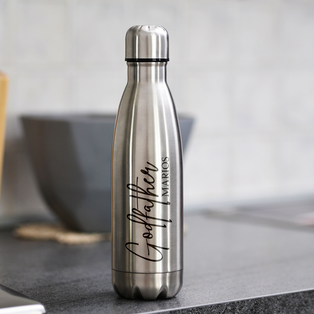 Silver Stainless Steel Bowling Bottle 500ml