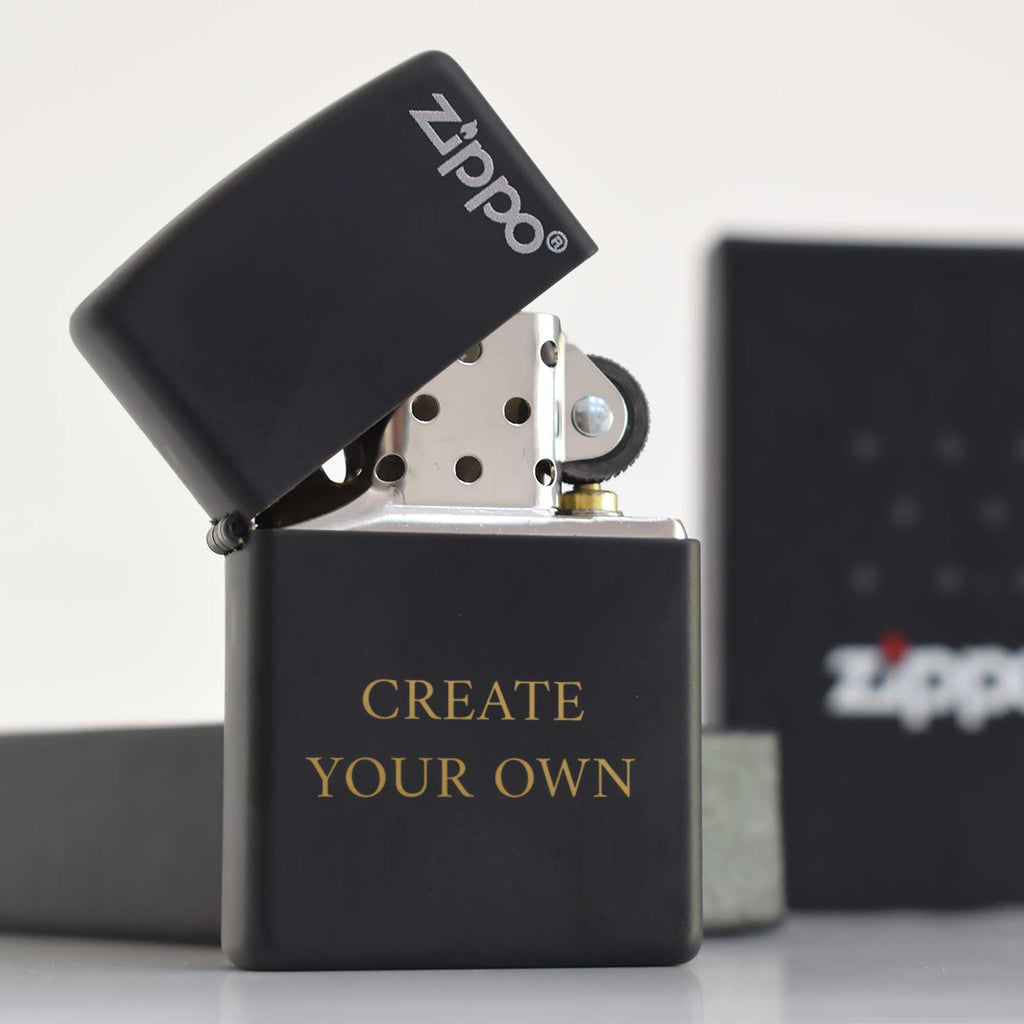 Black Zippo® Lighter (Engraved)
