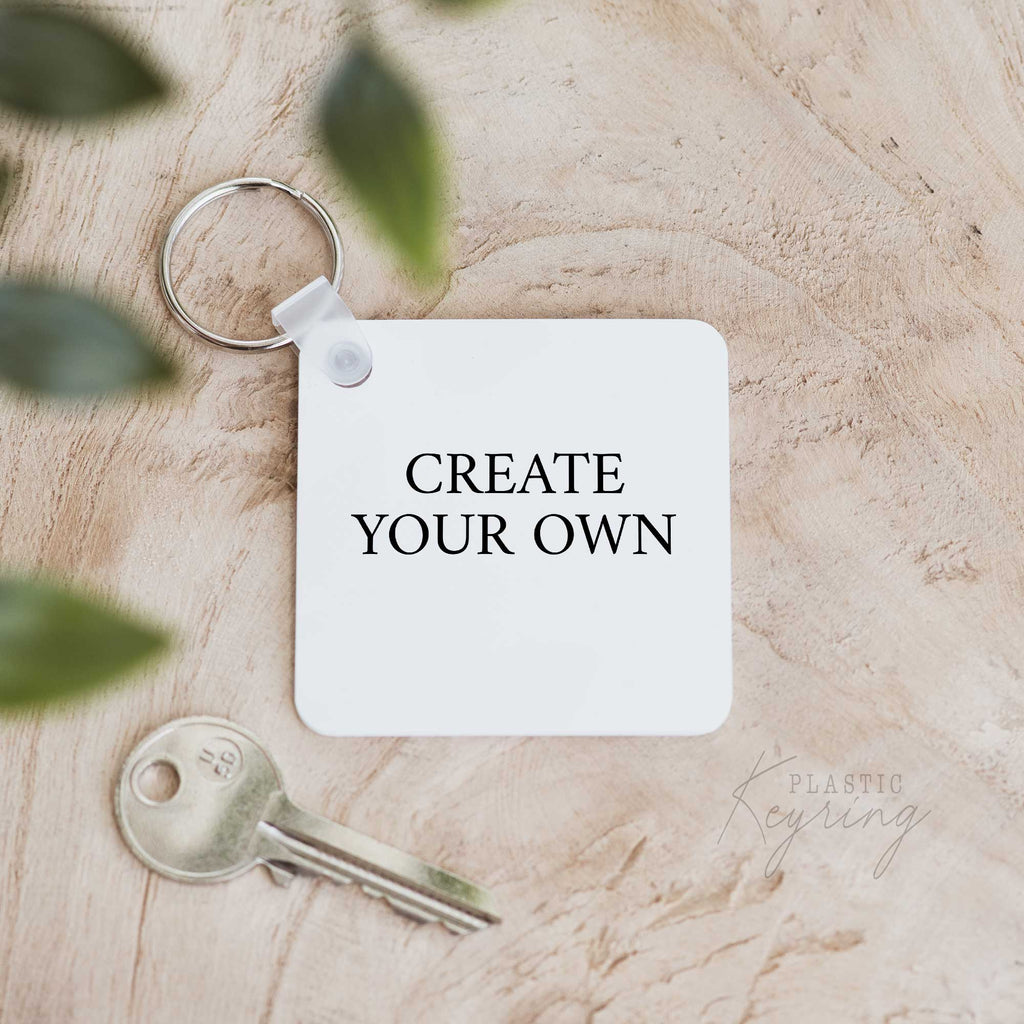 Square Plastic Keyring - GOTShirts