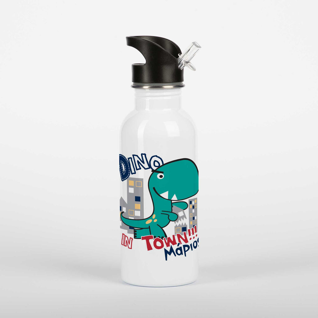Dinosaur In Town - Stainless Steel Water Bottle 600ml