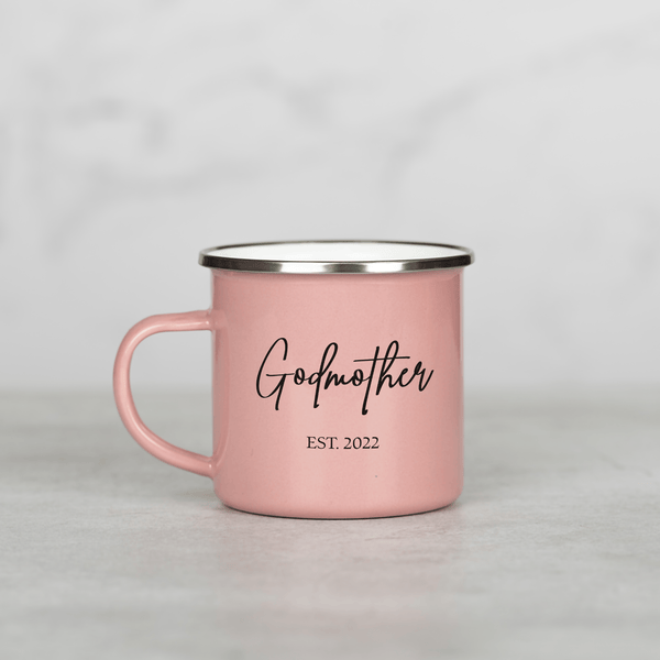 Estimated Godfather - Colored Enamel Stainless Steel Mug - GOTShirts