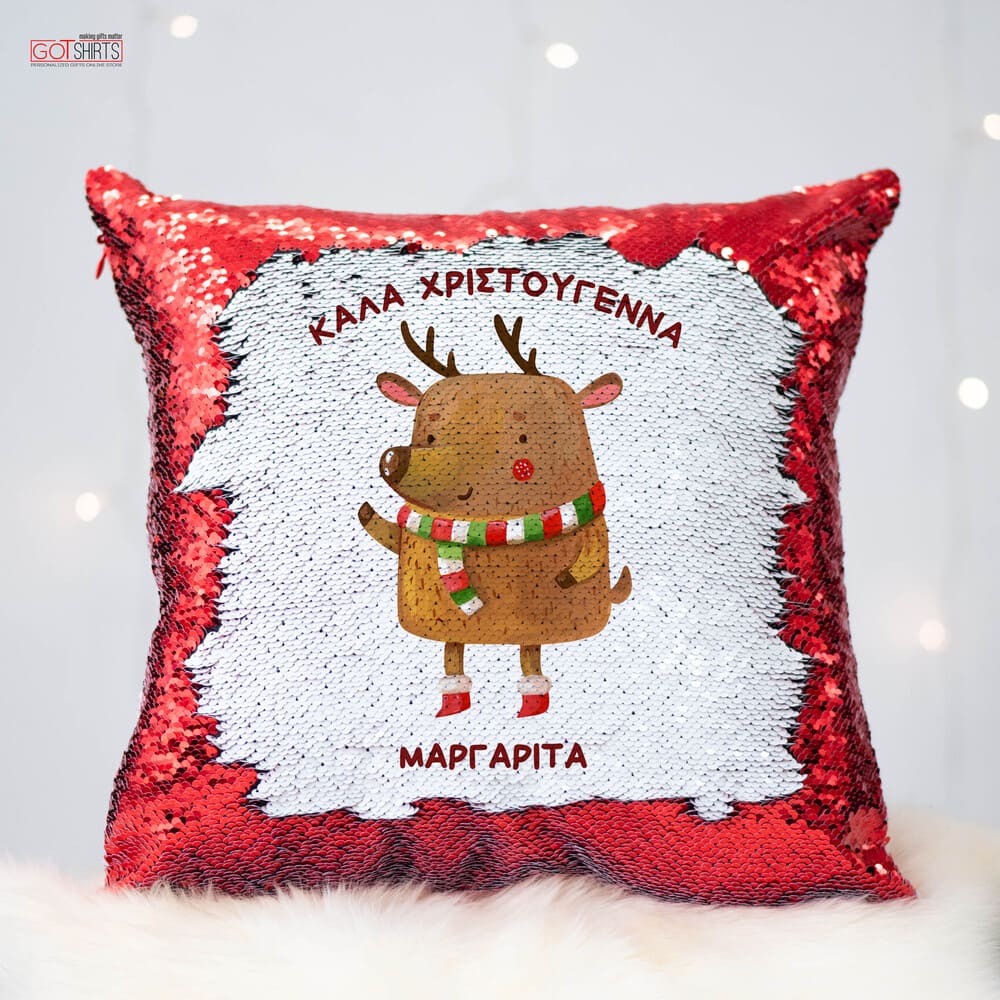 Merry Christmas Reindeer Magic Pillow