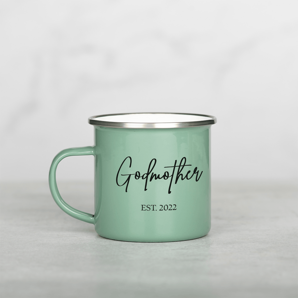Estimated Godfather - Colored Enamel Stainless Steel Mug - GOTShirts