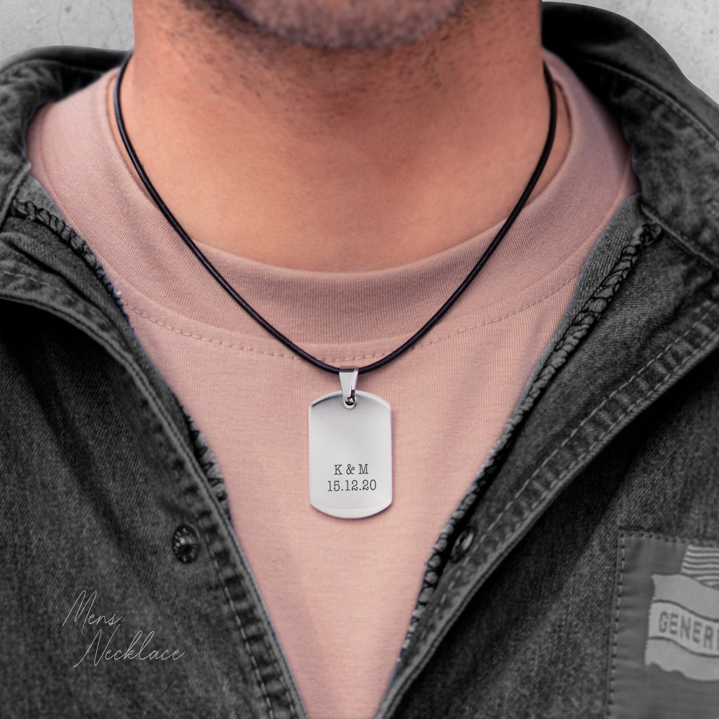 Dog Tag  Necklace (Engraved)