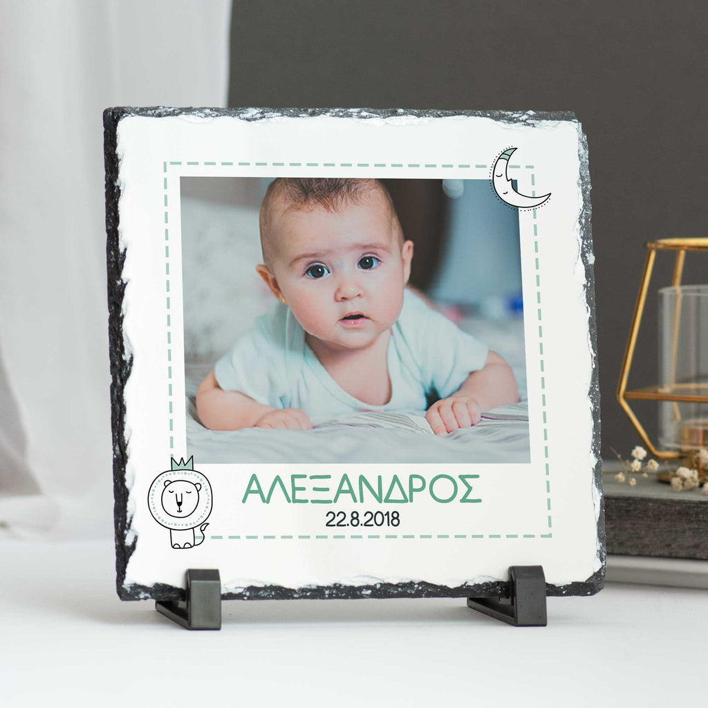 Baby Boy - Rock Photo Slate Square - GOTShirts