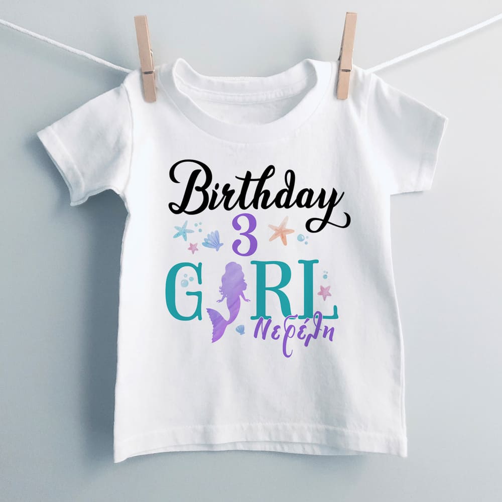 Mermaid Birthday Girl T-Shirt
