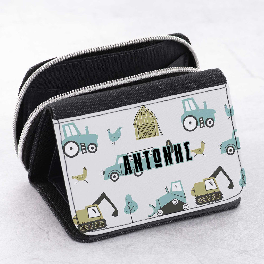 Farm Pattern - Kid's Jean Wallet - GOTShirts