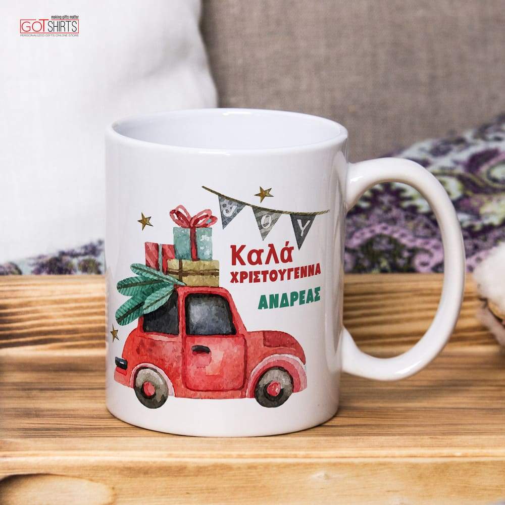 Christmas Car Ceramic Mug 330ml - GOTShirts