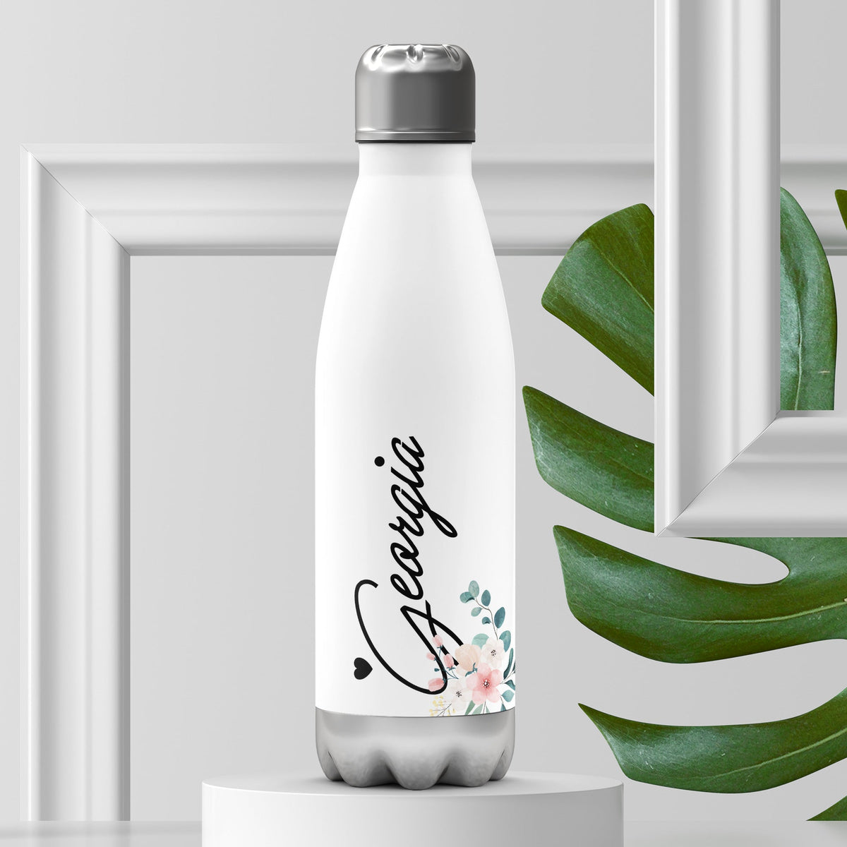 Name & Flowers - Bowling Bottle 500ml - GOTShirts