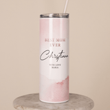 Best Mom Ever - Stainless Steel Skinny Tumbler With Straw - GOTShirts