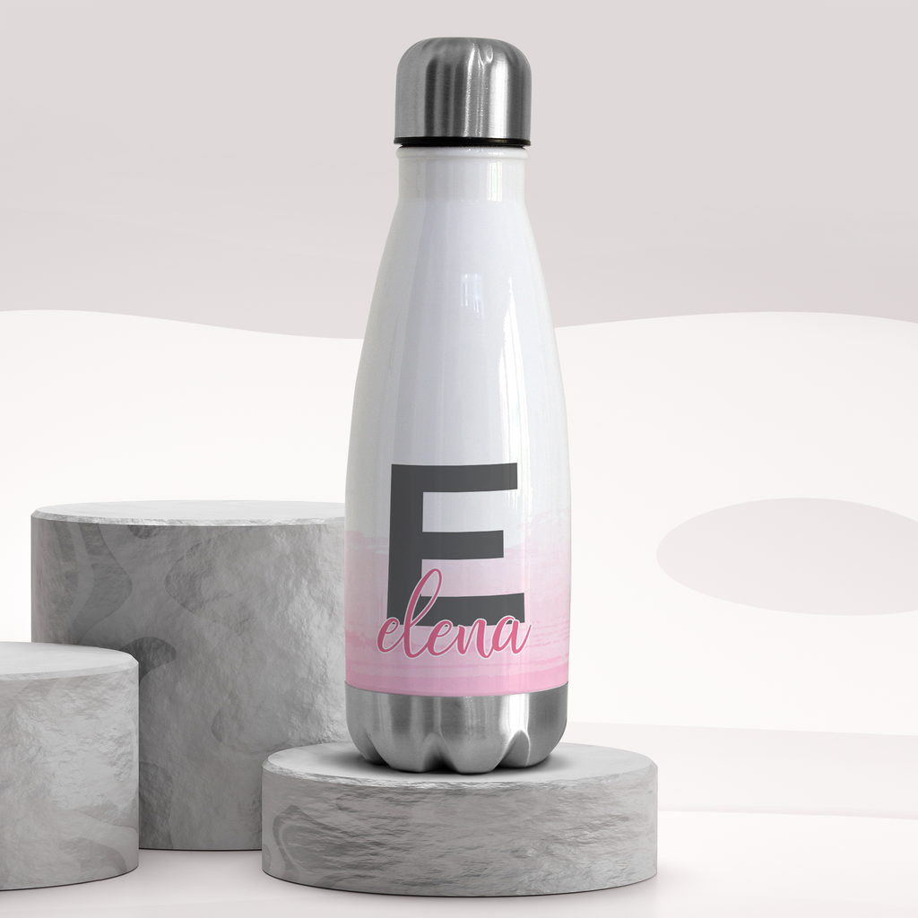 Pink Letter & Name - Bowling Bottle 350ml