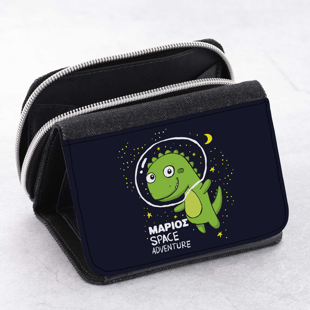 Dinosaur In Space - Kid's Jean Wallet - GOTShirts