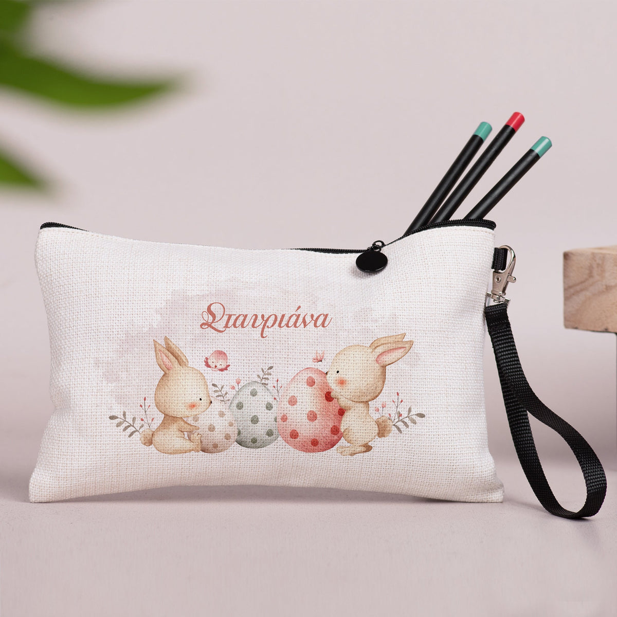 Easter Bunnies - Linen Pencil Case - GOTShirts
