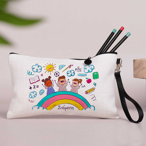 Happy Children - Linen Pencil Case - GOTShirts