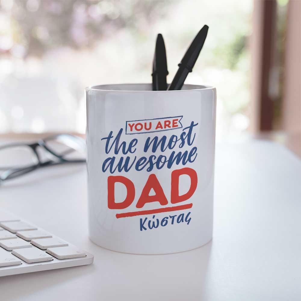 Awesome Dad - Ceramic Pencil Holder