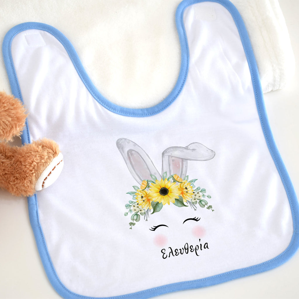 Flowers Bunny - Baby Bib - GOTShirts