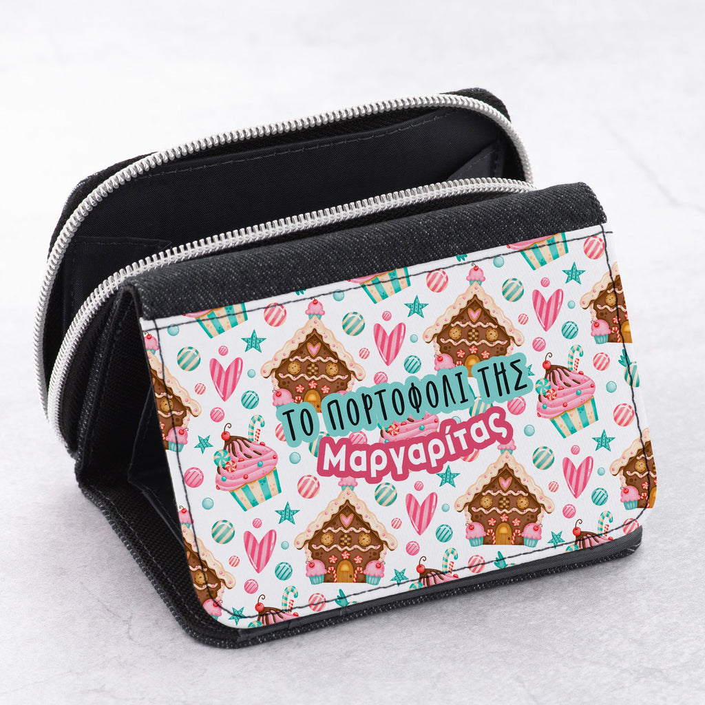 Christmas Cakes Pattern - Kid's Jean Wallet - GOTShirts