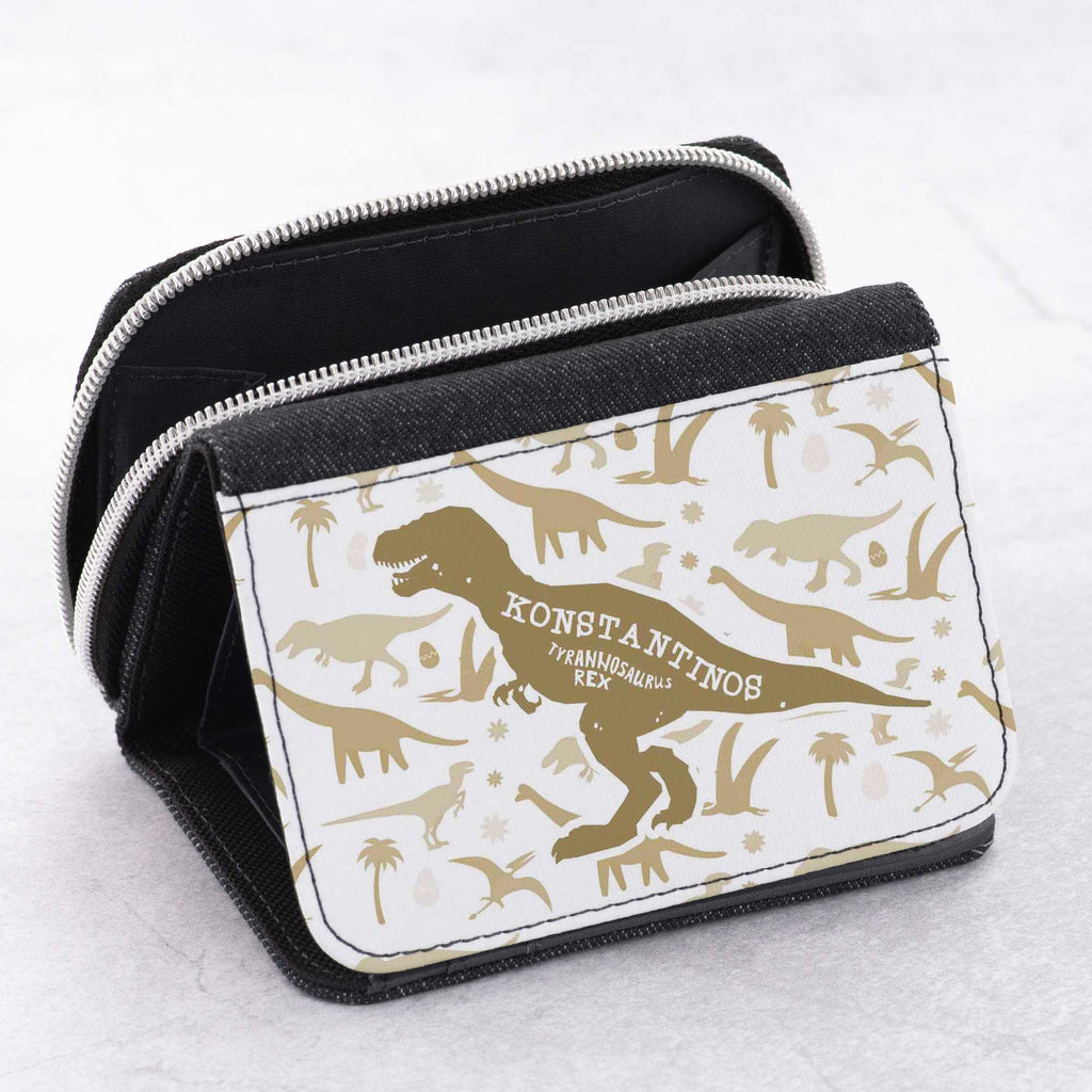 T - Rex Pattern - Kid's Jean Wallet - GOTShirts