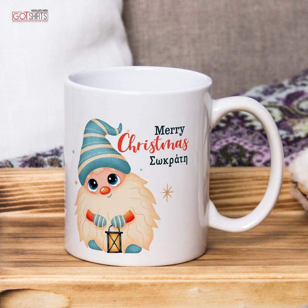 Christmas Gnome Ceramic Mug 330ml