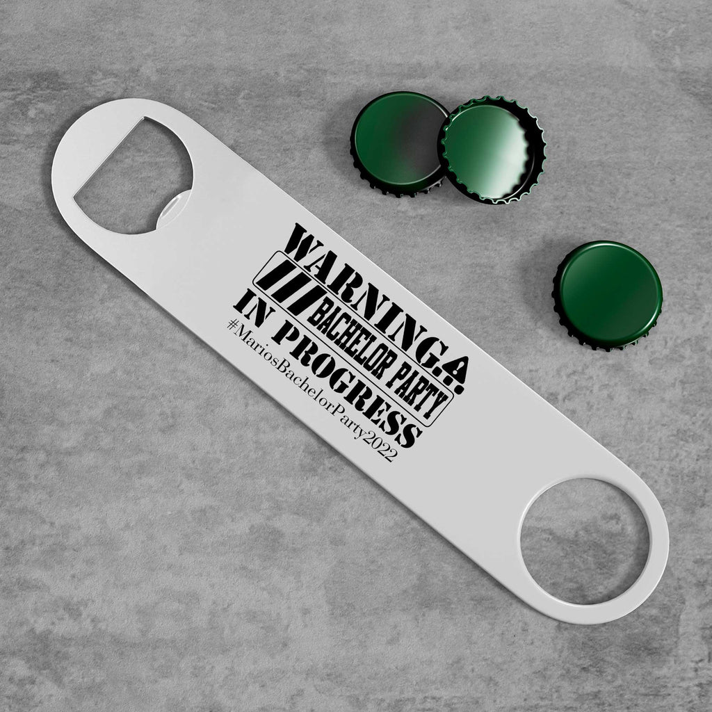 Bachelor Party In Progress - Stainless Steel Bottle Opener - GOTShirts