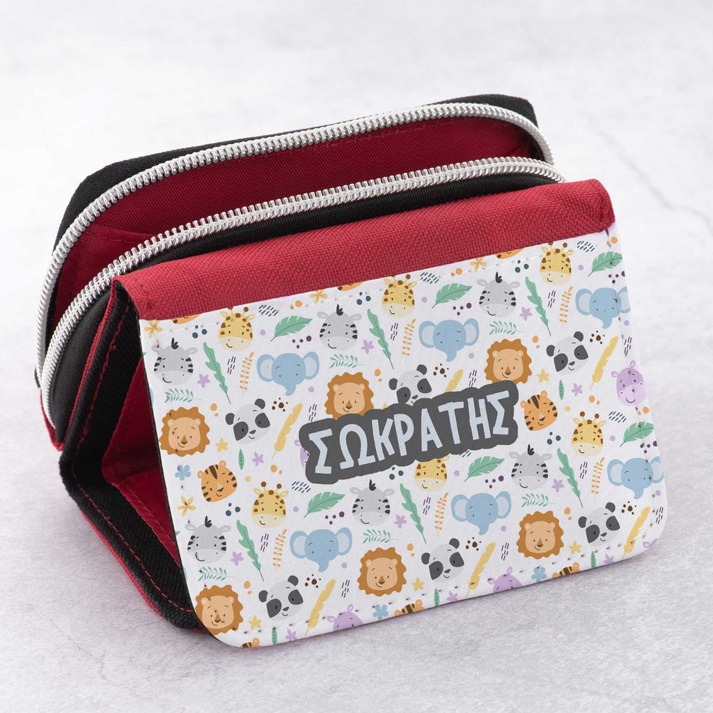Boy Animals Pattern - Kid's Jean Wallet - GOTShirts