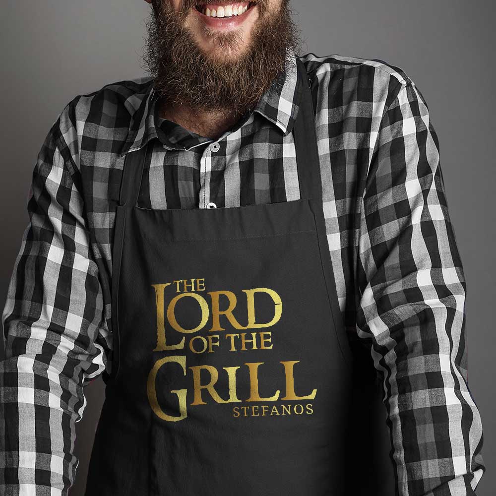 Lord Of The Grill - Black Apron - GOTShirts