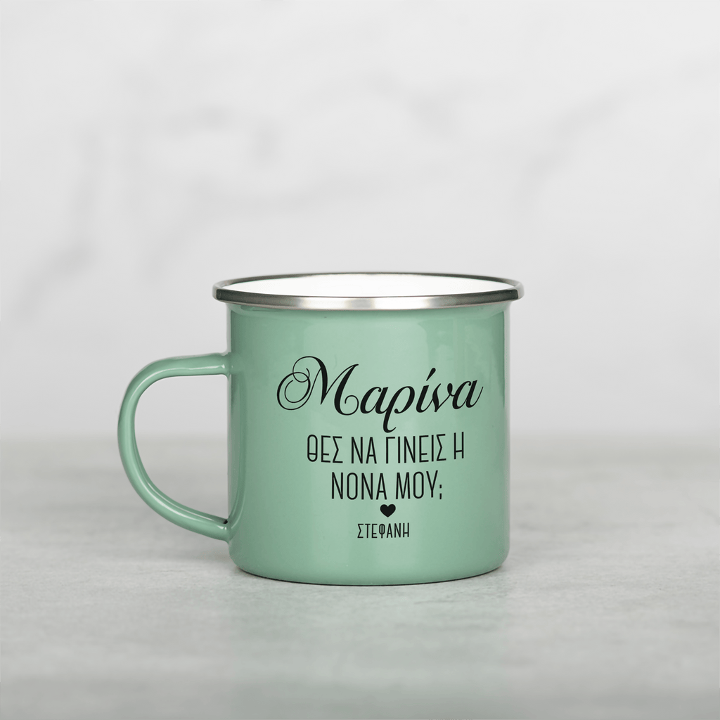 Be My Godmother - Colored Enamel Stainless Steel Mug - GOTShirts