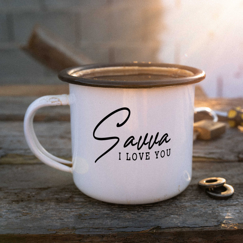 I love you - Stainless Steel Enamel Mug