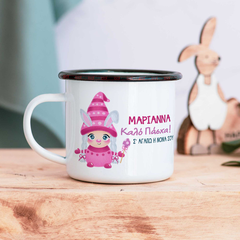 Pink Gnome - Enamel Mug