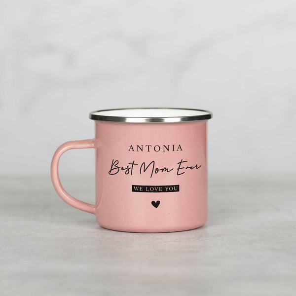 Best Mom Ever - Colored Enamel Stainless Steel Mug - GOTShirts