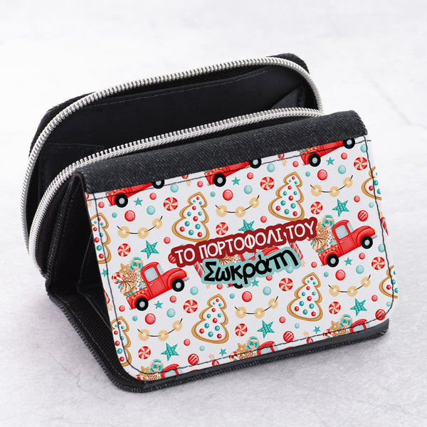 Christmas Cars Pattern - Kid's Jean Wallet - GOTShirts