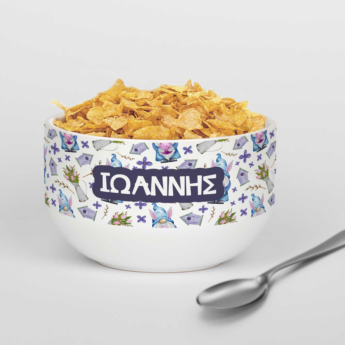 Personalized Ceramic Bowl - Boy Easter Gnomes - GOTShirts