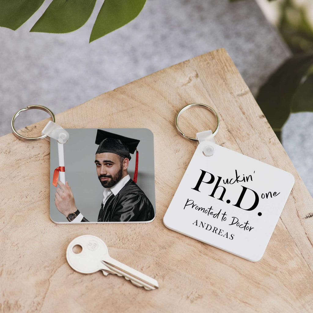 Ph.uckin D.one - Square Plastic Keyring - GOTShirts