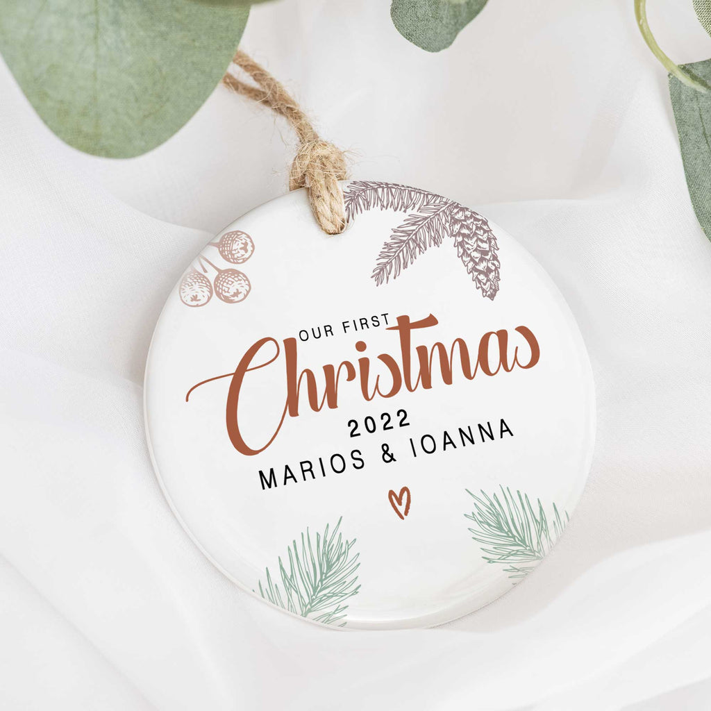 Our First Christmas - Ceramic Ornament