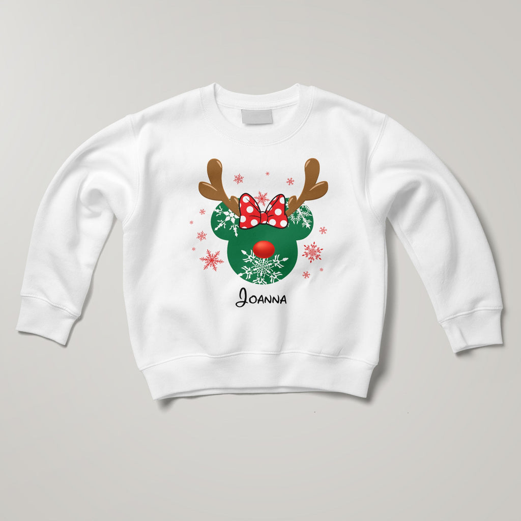 Christmas Mouse Girl - Kids Sweatshirts - GOTShirts