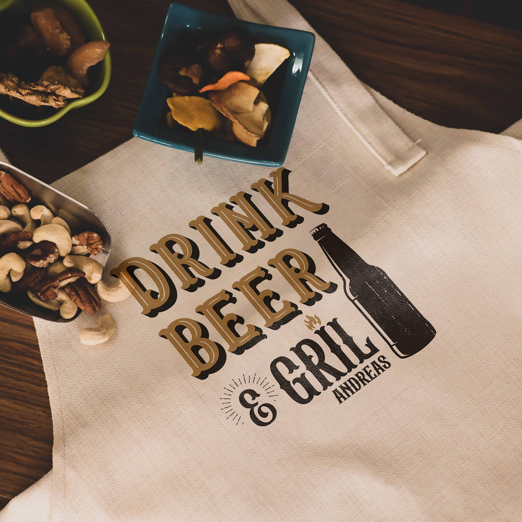 Drink Beer & Grill - Cooking Apron - GOTShirts